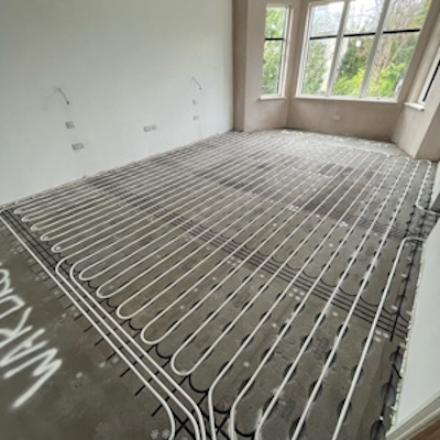 Professional underfloor heating installation